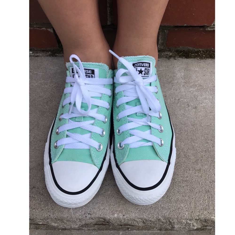 Only Worn Once Mint Green Converse